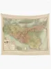 Tapestries Map of Sicily 1900（Sicilia carta corografica stradale）タペストリーベッドルームの装飾