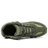 Обувь для фитнеса, осенне-зимние водонепроницаемые зеленые мужские ботинки в стиле милитари, уличные треккинговые дышащие массивные тактические мужские ботинки Botas Militares