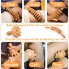 Träkroppsmassageverktyg Maderoterapia Kit Wood Massager Roller Wood Gua Sha Roller Manual Trä för kroppskonturmassager