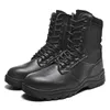 Bottes en cuir véritable embout en acier désert militaire tactique vêtement homme imperméable antidérapant Indestructible travail chaussures de sécurité