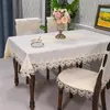 Table Cloth White Tablecloth Rectangle Luxury Embroidery Lace Dining Cover Towels Juppe Dust Home Decoration