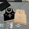 2024SS Summer Women Vest Designer Tops Tops Womens Fashion Letterss Shirt a maglia senza maniche a collo rotondo