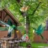 Other Bird Supplies Glass Hummingbird Feeder Wind Chime Outdoors Multicolored Feeders Creative Outdoor