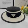Ampla Brim Chapéus Bucket Designer Hepburn Cor Combinando Britânico Flat Top Chapéu de Palha Mulheres Verão Sol Francês Maré CTXS