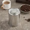Bouteilles de stockage 1PC 150g rond fer blanc grain de café peut petits objets de collection en métal pot scellé pot de thé conteneur boîte d'emballage à la maison