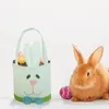 Aufbewahrungsbeutel Ostern Canvas Geschenktüte Candy Tote Happy Birthday Party Day Dekoration 2024