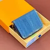 Luxury Denim Wallet Designer Wallet Men's and Women's Zipper Wallet Mini Card Holder Coin Wallet Key Holder Card Holder Wallet Long Wallet with Case Wholesale