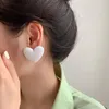 Stud Earrings Large Heart Candy Color For Girl Valentine Gift