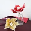 Kwiaty dekoracyjne 1PCS Velvet Christmas Flower Party Outdoor Garden Event