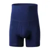 Sous-vêtements une pièce coupe taille haute hommes coton chaud respirant élastique shorts de sport hommes sans couture longs boxeurs