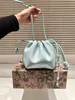 Designer Paseo Luxe schouderriemstijl Bruin Zwart Grote capaciteit Glanzende lederen emmertas Spanje Squeeze Bags Handtassen Dames TOTE