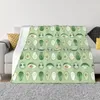 Blankets Avocados And Aliens Pattern 3D Print Breathable Soft Flannel Autumn Throw Blanket For Couch Outdoor Bedding