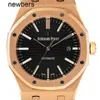 Top Men APS Factory Audemar Pigue Watch Swiss Movement Abbey Royal Oak 15400or 18K Rose Gold Box and Paper