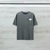 ربيع صيف أوروبا إيطاليا 24SS رسالة شجرة غسلها قمة Tee Fashion Mens Skateboard Shirt Tshirt ملابس الملابس غير الرسمية القطن t 0402