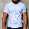 T-shirts pour hommes Pure Color Gym Hommes Mesh Polyester Slim Manches courtes Sports Bodybuilding Fitness Tees d'entraînement Tops Drop Livraison Vêtements Dhq5R