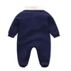 Newborn Footies Fashion luxury Baby Pure cotton Clothes Set Cute Infant Baby Boys Designer Letter Romper Kids Girl Jumpsuit bibs Cap Outfits Clothing