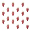 Halsband 100st Emalj Fruit Strawberry Charms Beads Light Gold Plated Pendants For Smycken Making Earring Necklace Armband Accessories