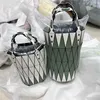 Designer tassen voor vrouwen opruiming verkoop handheld 2024 Contrast Japans met zomerforens nieuwe tas tas etnische kleurstijl splicing groentemand emmer dames