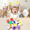 Blocchi 6 lotto Gioco di abbinamento uova di bambino per identificare inserti di forma di colore Blocchi di costruzione Giocattoli educativi precoci intelligenti Puzzle che gioca 240401