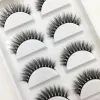 Cils en gros 10/50 boîtes 5 paires 3d vison faux cils croix cils naturels cils doux mecs mobiliers vaporeux faux cilios maquillaje