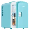 Silon Mini Portable Skincare Refrigerator, 4-liter/6-can Cooler Heater, Environmentally Friendly, Suitable for Homes, Offices, Cars, University Dormitories,