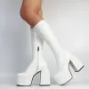 Сапоги Doratasia Luxury Fress New Ladies Platform Boots Boots Fashion High High Heels Женские ботинки вечеринка Ol Sexy Block Heals Женщина