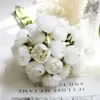 Dekorativa blommor konstgjorda siden Peony Bouquet 27head Rose Fake Flower For Bride Holding Table Decoration Wedding Party Luxury Home Decor