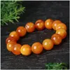 Charm Bracelets Chicken Oil Yellow Old Beex Amber Beads Original Stones Barrels For Men And Women Drop Delivery Jewelry Dhxcp
