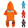 Dog Apparel Useful Button Design Raincoat Reflective Exquisite Workmanship Strong Construction Highly Protection Rainwear