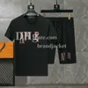 Projektant marki dróg na świeżym powietrzu dla mężczyzn Tshirt Shorts Sets Letnie Sportswear Pants Pants Luksusowe wierzchnia streetowe dla mężczyzn kobiety