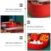 Dinnerware Sets Tray Double Layer Dried Fruit Box Modern Tea Table Plate Dessert Display Red Stand Party