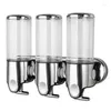 Liquid Soap Dispenser Shower 3 In 1 Wall Mounted Bathroom Pump Shampoo And Dispensers For Supplies