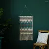 Tapissries Bohemian Tapestry Cotton Wall Hanging Macrame Tassel Home Decor Handmade Woven Geometric Canvas Cloth
