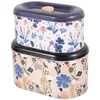Storage Bottles 2 Pcs Airtight Cookie Jar Plant Pattern Snack Tins With Lids For Gift Giving Tinplate Canisters