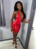 Abiti casual Abito sexy in pelle verniciata con scollo a V Donna senza maniche Canotta in finto lattice Party Ladies Backless PVC Bodycon Custom Clubwewar