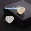 Вставка в виде кольца в стиле хип-хоп Baguette Moissanite VVS, ясность, серебро 925, кольцо в форме сердца для рэпера