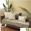 Cushion/Decorative Pillow Cotton Woven Er Iovry Tassels Morroccan Style Tuft For Home Decoration Sofa Bed 45X45Cm/30X50Cm/50X50Cm /Dec Dhy31