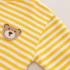 Clothing Sets Baby Casual Sportswear Spring Boys Sweatshirt Pant 2pcs/ Set 2024 Cartoon Striped Bear Suit