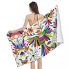 Serviette mexicaine Otomi Bird, lin doux, microfibre, bain, plage, séchage rapide, broderie animale, salle de bain, Yoga