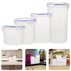 Garrafas de armazenamento 4pcs Reutilizável Plástico Selado Recipiente Selo Pot Jar Grain Home Supply