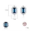 Chandelier Sace Gems Fashion Jewelry Boucles d'oreilles pour femmes 100% sterling sier Blue Gems Stud Oreadswedding Party Fine Jewelry Eardrop