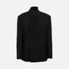 TheR * w Abito con colletto in acido acetico Primavera/Estate Nuovo cappotto corto nero avvolto in vita in stile minimalista nordico.