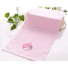 Manufacturers Selling Bamboo Fiber Thickening Small Towel Infant Baby Wipes Pure Color Hand Towel Children Wash Face Towel