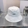 Zomer Denim Emmer Cap Met Letter Afdrukken Voor Mannen En Vrouwen Visser Hoed Lente Outdoor Casual Zonnescherm YF0970 240320