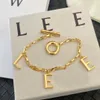 Luxury High-Quality Gold-Plated Bracelet Brand Designer High-Quality And Luxurious Charm Bracelet New Letter Golden Bracelet Boutique Gift Birthday Party