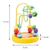 Montessori Toys Educational Wooden Toys for Children Early Learning Boys Girls Wooden Circles Bead Wire Maze Roller Coaster