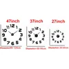 Modern Design Large Wall Clock 3D DIY Quartz Clocks Fashion Watches Acrylic Mirror Stickers Living Room Home Decor Horloge