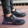 Сапоги водонепроницаемые рабочие ботинки мужчина 6 кВ изолированная электрическая обувь против обжигания мужчина безопасная обувь сапоги пластиковые палочки для ботинки Antismash Work Boots