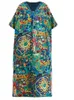 oversized katoenen vintage bloemenjurken met korte mouwen voor dames casual losse maxi lange zomerjurk elegante kleding 240318