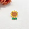 Brosches solros brosch mode kreativ liten färsk solsken växt blomster serie metallemalj badge stift smycken tillbehör gåva